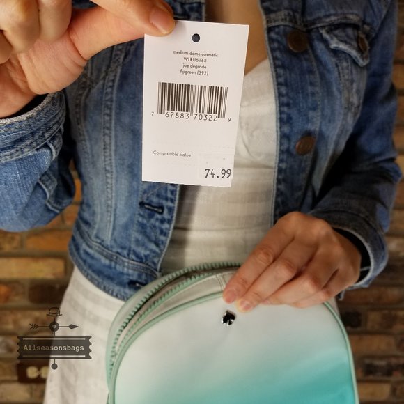 FIJI Green Kate Spade Medium Dome Cosmetic JAE New - Picture 6 of 6